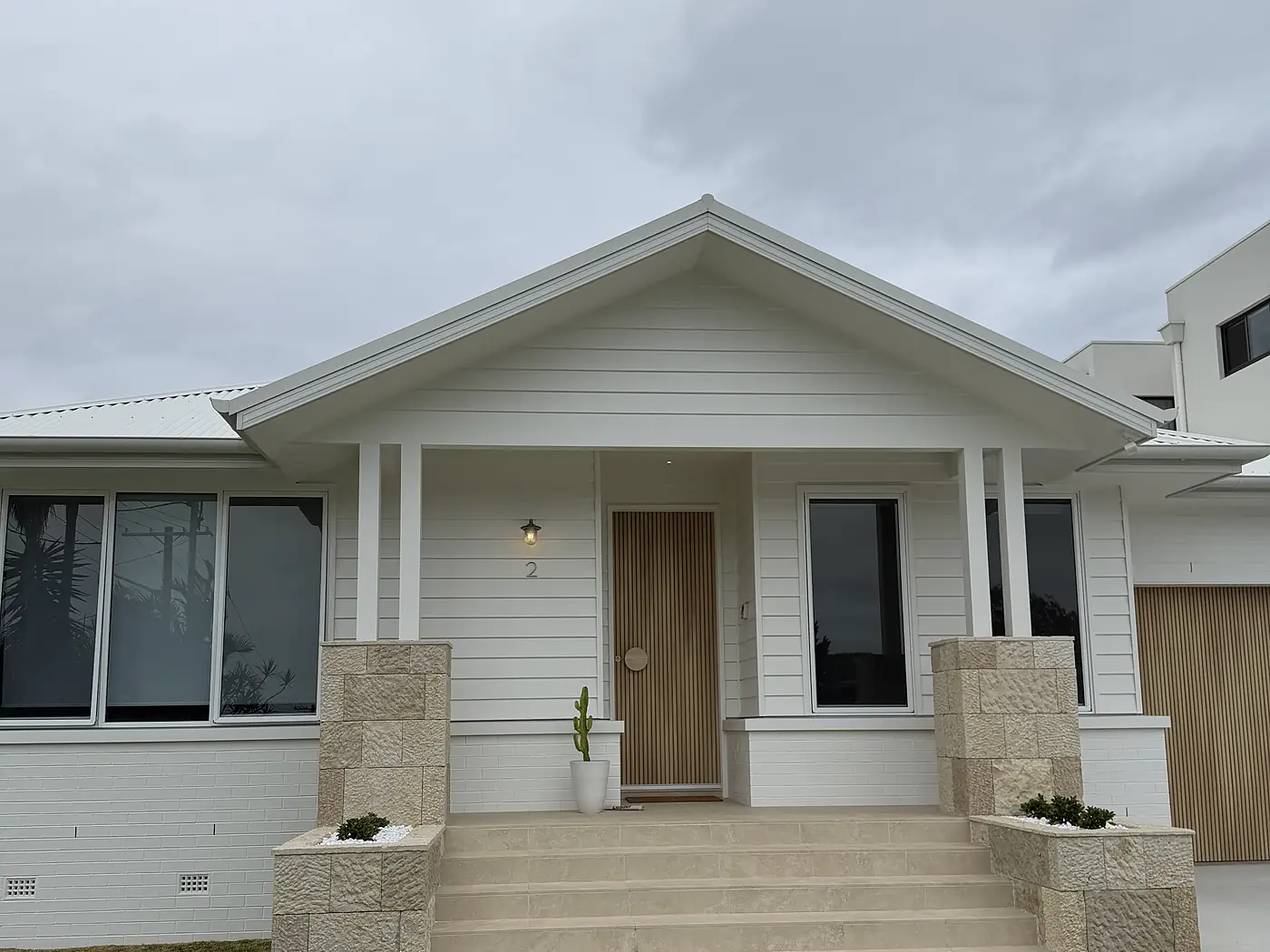 Completed new build &mdash; facade and entry