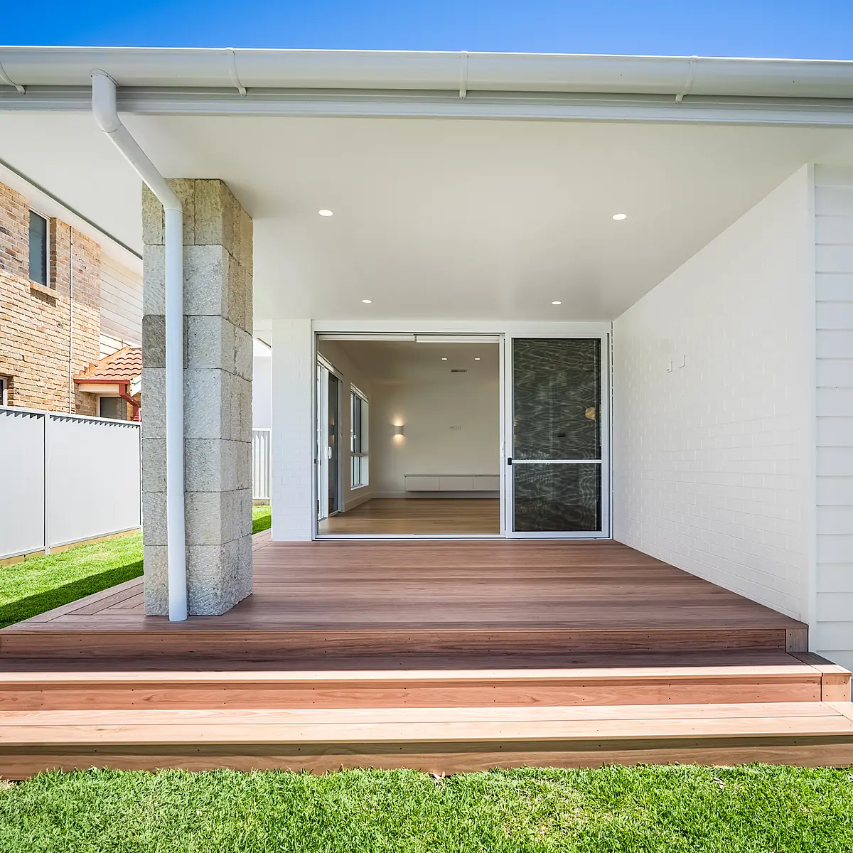Deck, steps & sandstone