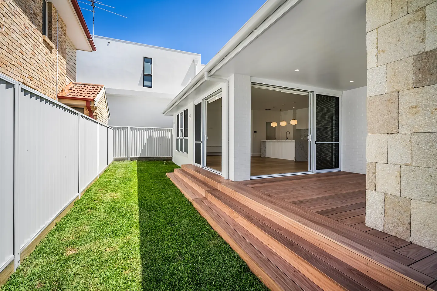 Rear deck and yard
